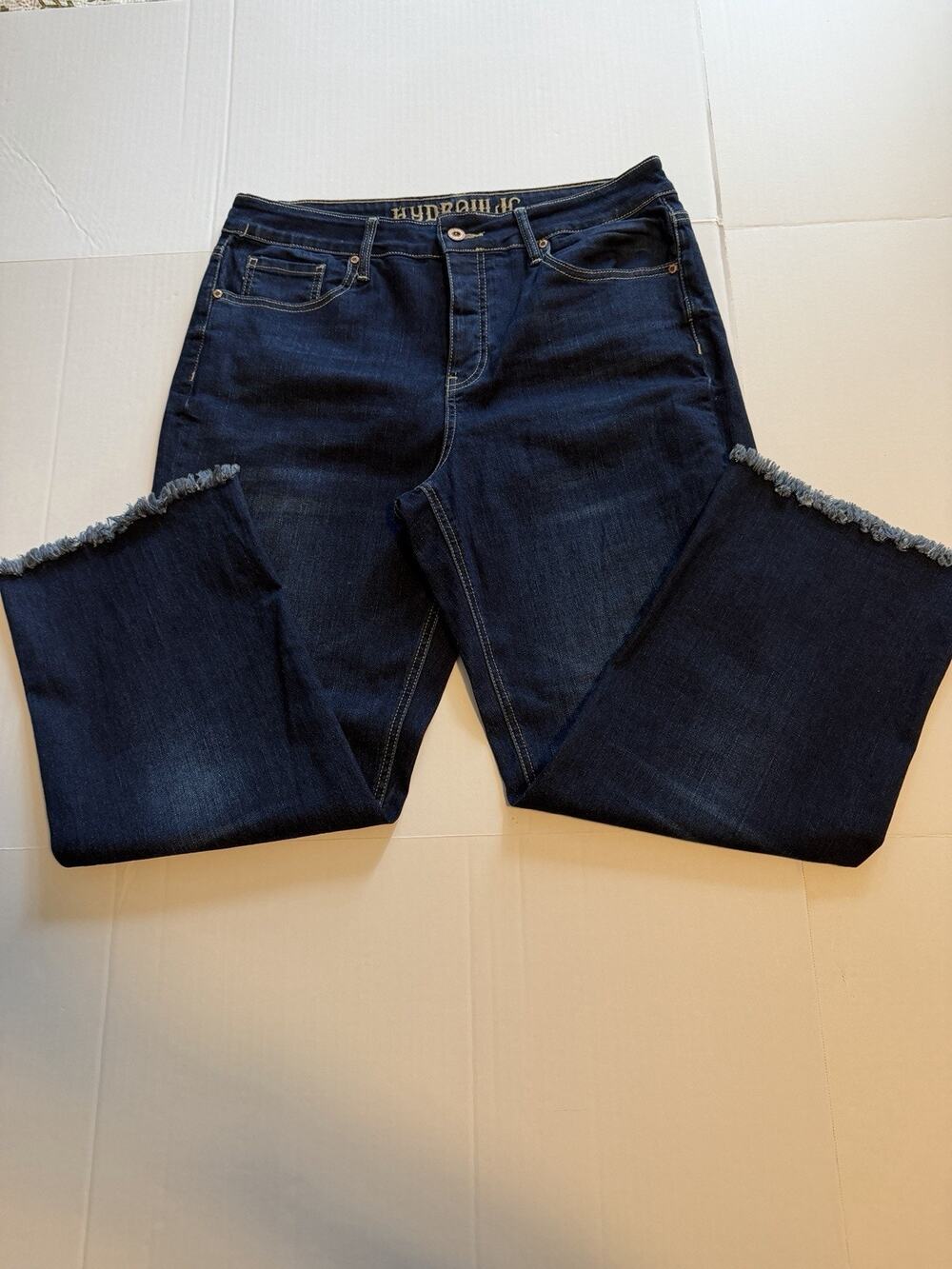 Hydraulic brand jeans in a "Murray" high-rise straight style With Frayed Hem 14